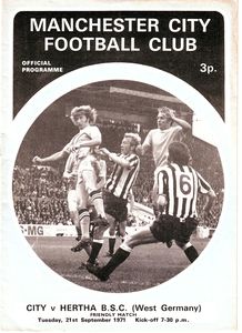 Manchester City Hertha Friendly 1971/72